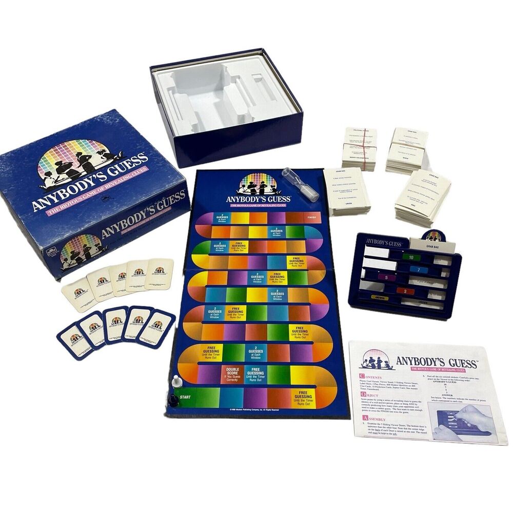 Anybody's Guess Game Golden Vintage Game - 1990 - (Complete) VG Condition
